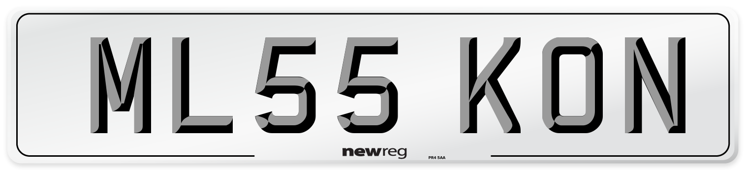 ML55 KON Number Plate from New Reg